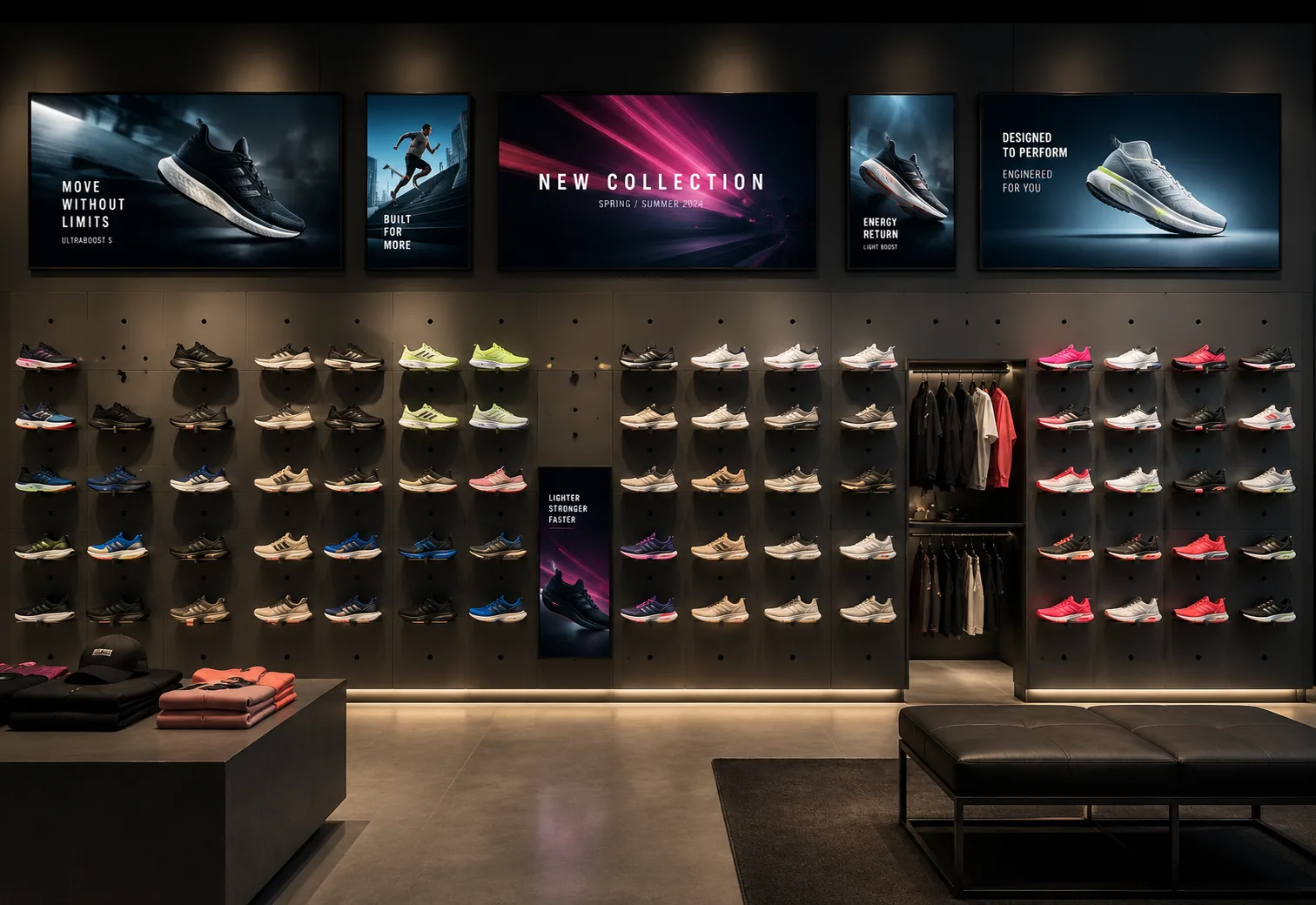 Digital Signage Retail – Schuhgeschäft mit digitalen Displays